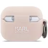 Karl Lagerfeld Rózsaszin Szilikon 3D Karl macska fejes Airpods Pro 3 tok