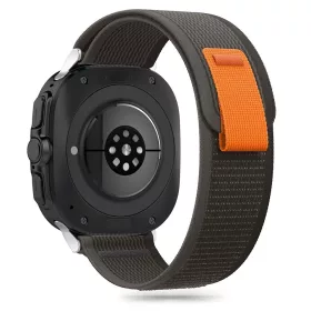   Tech-Protect Nylon Strap Szíj Samsung Galaxy Watch Ultra (47mm) - Fekete/Narancssárga