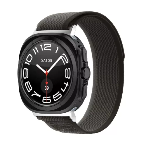 Tech-Protect Nylon Strap Szíj Samsung Galaxy Watch Ultra (47mm) - Fekete/Narancssárga