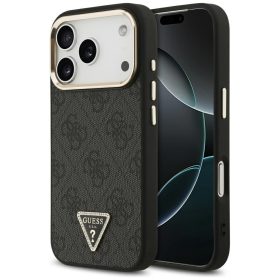   iPhone 17 Pro, Guess - Hardcase 4G Triangle Logo MagSafe tok - Fekete