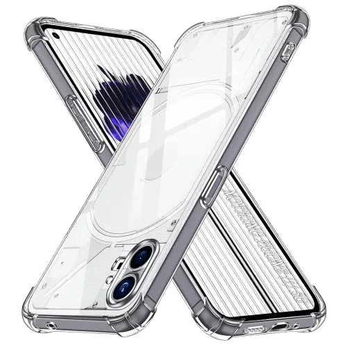 Nothing Phone 1, Rugalmas, ütésálló tok - Átlátszó - Techsuit Shockproof Clear Silicone 