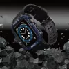 Védőtokos Szíj Apple Watch 42/44/45 mm - Fekete/Kék