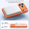 iPhone 17 Pro Max, Ütésállő MagSafe-es tok, Kameravédelemmel, Légpárnás sarkokkal - Matt narancssárga - ESR Classic Hybrid HaloLock