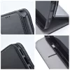Xiaomi 15 Pro, Mágneses Kinyitható ECO bőr tok belső kártyatartó zsebbel - Fekete - Smart magneto 