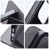 Xiaomi 15 Pro, Mágneses Kinyitható ECO bőr tok belső kártyatartó zsebbel - Fekete - Smart magneto 