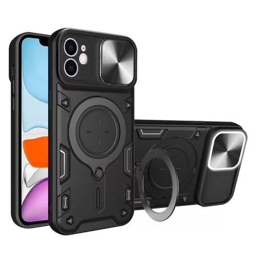 iPhone 11, Modern ütésálló MagSafe-es tok állvány, kameravédelemmel - Techsuit CamGuard Pro