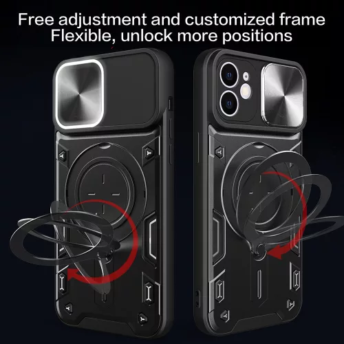 iPhone 11, Modern ütésálló MagSafe-es tok állvány, kameravédelemmel - Techsuit CamGuard Pro