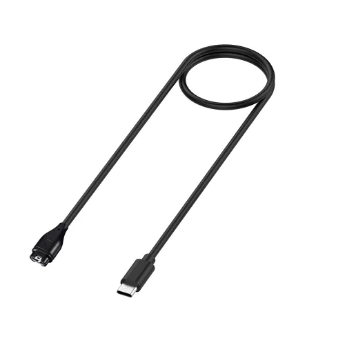 Techsuit - Okosóra Töltő (TGC2) - Garmin Watch töltő, Type-C, 5W, 1m - Fekete