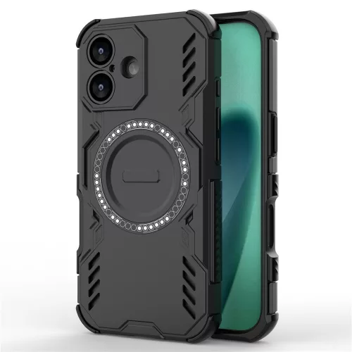 Techsuit - ArmorMag tok Ütésálló MagSafe tok - iPhone 17 - Fekete