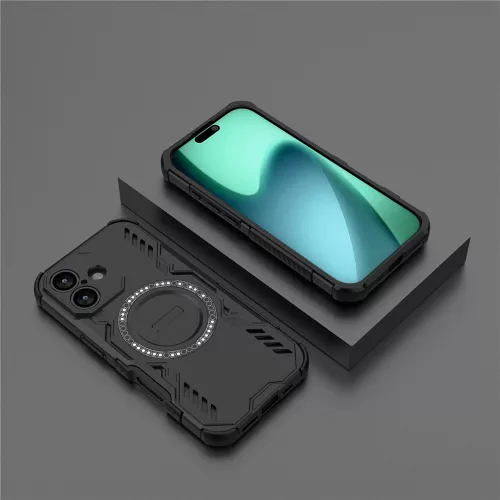 Techsuit - ArmorMag tok Ütésálló MagSafe tok - iPhone 17 - Fekete
