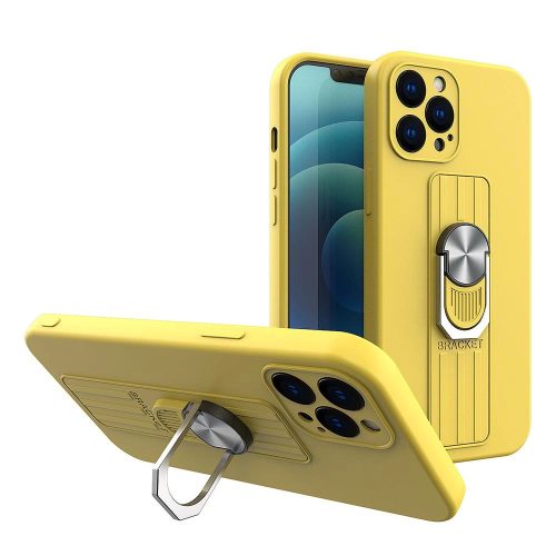 Ring tok támasztóval iPhone 12 Pro - Sárga