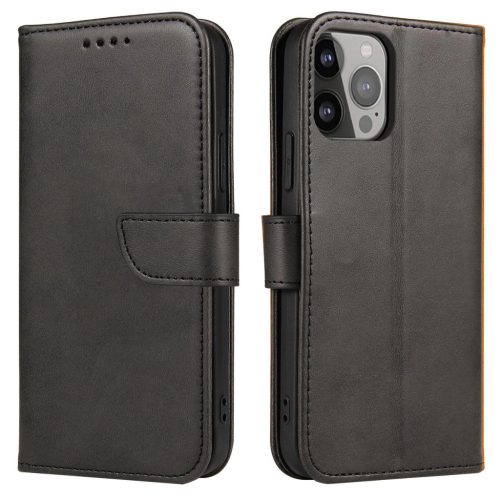 Eco Bőr kinyitható Fekete tok (Samsung A34)