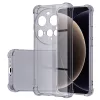 Xiaomi 15 Ultra, Rugalmas, ütésálló tok - Füstös fekete - Techsuit Shockproof Clear Silicone 