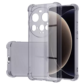   Xiaomi 15 Ultra, Rugalmas, ütésálló tok - Füstös fekete - Techsuit Shockproof Clear Silicone 