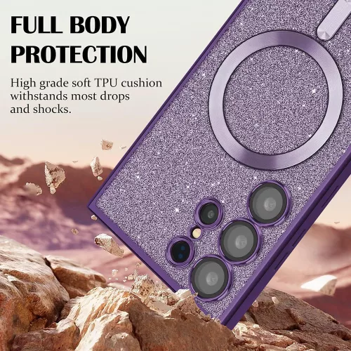 Techsuit - Luxury Glitter MagSafe - iPhone 16e - Ezüst