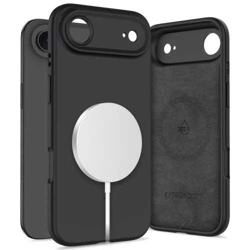 iPhone 17 Air, Tech-Protect Silicone MagSafe tok - Matt fekete