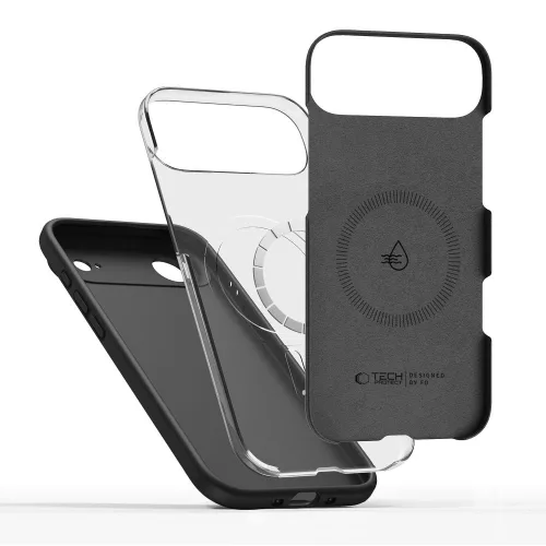 iPhone 17 Air, Tech-Protect Silicone MagSafe tok - Matt fekete