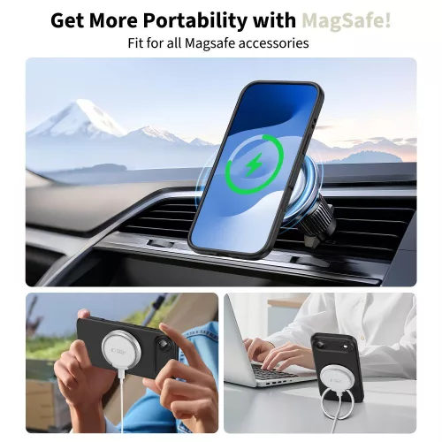 iPhone 17 Air, Tech-Protect Silicone MagSafe tok - Matt fekete