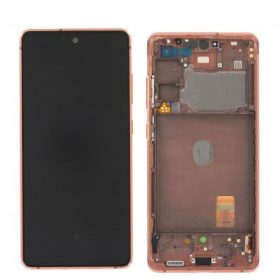   Gyári OEM LCD kijelző - Cloud Orange (Narancssárga) - Samsung Galaxy S20 FE 4G/5G 2020 - SM-G780/G781