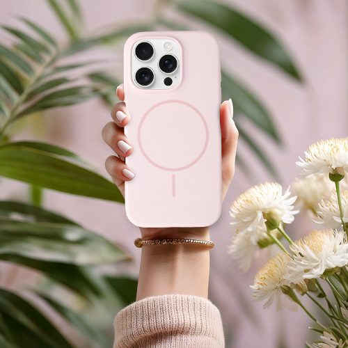 MagSafe Slim Szilikon tok iPhone 16 Pro - Light Pink