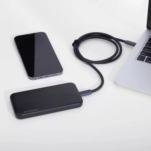 Wozinsky Li-Po 10000mAh Power Bank 2x USB-porttal - Fekete