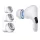 Cserélhető fülpárna (3 darabos) készlet - Apple AirPods Pro 3 -hoz, prémium szilikon, XS, S, L méretek - Fehér - Techsuit - AirVibe (ET2) 