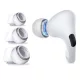Cserélhető fülpárna (3 darabos) készlet - Apple AirPods Pro 3 -hoz, prémium szilikon, XS, S, L méretek - Fehér - Techsuit - AirVibe (ET2) 
