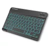 Vezeték nélküli billentyűzet - Bluetooth, RGB világítás, Type-C, fekete - Techsuit WK1