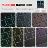 Vezeték nélküli billentyűzet - Bluetooth, RGB világítás, Type-C, fekete - Techsuit WK1