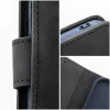 Samsung Galaxy A53 5G, Mágneses kinyitható hasított ECO bőr tok, belső kártyatartó zsebbel - Fekete - TENDER