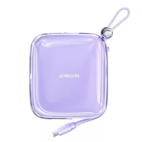   Joyroom JR-L005 10000mAh kis méretű powerbank - Lightning kábellel - Lila