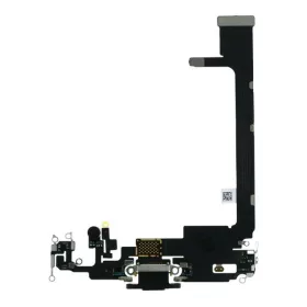   Eredeti, Audio+Dock csatlakozó flex kábel csatlakozóval iPhone 11 Pro Max (6,5"-es) készülékhez, fekete