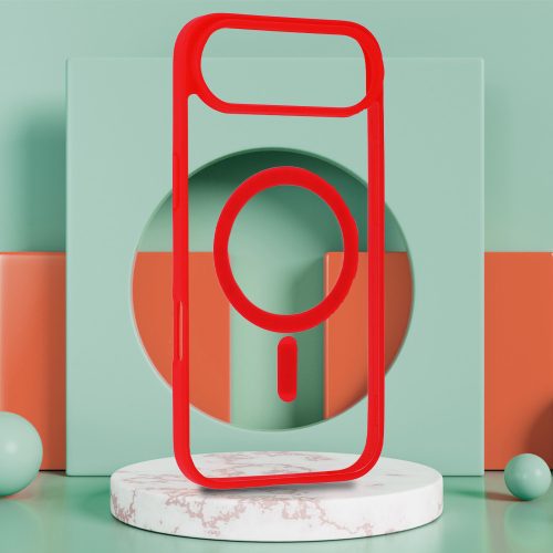 iPhone 17 Air , MagSafe ütésálló tok - Piros - Acrylic Color Case