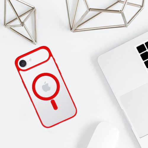iPhone 17 Air , MagSafe ütésálló tok - Piros - Acrylic Color Case