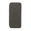 Iphone X/XS, Kinyitható Kártyatartós tok állványfunkcióval, pamut külsővel - Fekete - Vennus Book COTTON 
