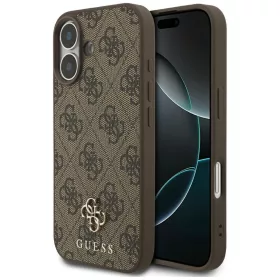   iPhone 17, Guess 4G Small and Classic Logo MagSafe tok - Barna