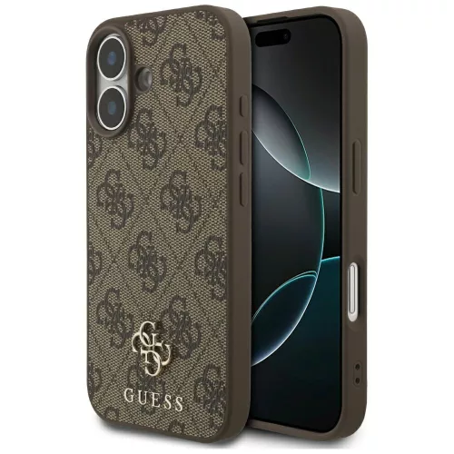 iPhone 17, Guess 4G Small and Classic Logo MagSafe tok - Barna