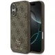 iPhone 17, Guess 4G Small and Classic Logo MagSafe tok - Barna