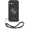 iPhone 17, Guess - Hardcase 4G Classic Logo tok, pánttal - Fekete