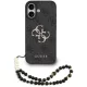 iPhone 17, Guess - Hardcase 4G Classic Logo tok, pánttal - Fekete