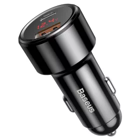   Baseus Magic Series autós töltő – kijelző, USB-A, USB-C, Quick Charge 4.0, QC 3.0, 45 W – fekete