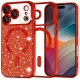 Techsuit - Luxury Glitter MagSafe - iPhone 17 Pro Max - Red