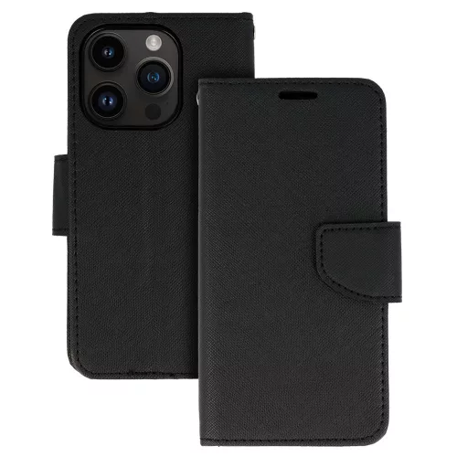 Fancy Case Kinyitható Fekete tok (Samsung S25 Ultra)