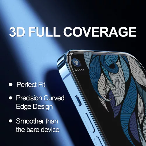 iPhone 17 / iPhone 16 Pro Privacy kijelzővédő fólia - Betekintésgátló, 9H edzett üveg, 3D teljes kijelzős illeszkedés, ujjlenyomat-mentes - Lito D+ Max 4K Privacy