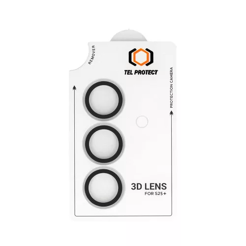 Protect 3D Lens Edzett Üveg Kamera Védő Samsung Galaxy S25 - Fekete