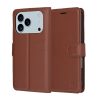 Techsuit Eco Bőr kinyitható barna tok - iPhone 17 Pro Max