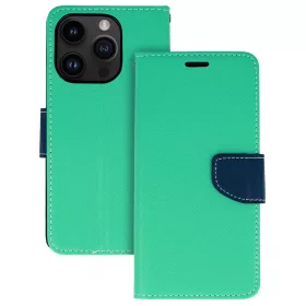 Fancy Case Kinyitható Menta/Sötétkék tok (iPhone 11 Pro)