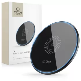   Tech-Protect QI15W-C1 15W Vezeték nélküli Töltő - Fekete