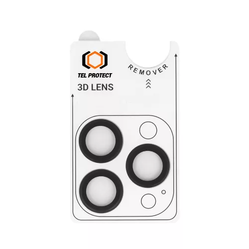 Protect 3D Lens Edzett Üveg Kamera Védő iPhone 14 Pro/14 Pro Max - Fekete