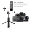 Techsuit - Selfie Bot (Q02) – Összecsukható tripod Bluetooth távirányítóval, 360°-os forgással, rozsdamentes acél, 103 cm – Fekete